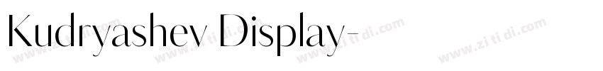 Kudryashev Display字体转换